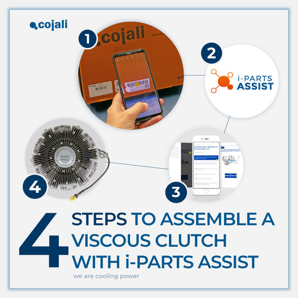 HOW TO ASSEMBLE A VISCOUS CLUTCH OF COJALI IN 4 STEPS WITH i-PARTS ASSIST